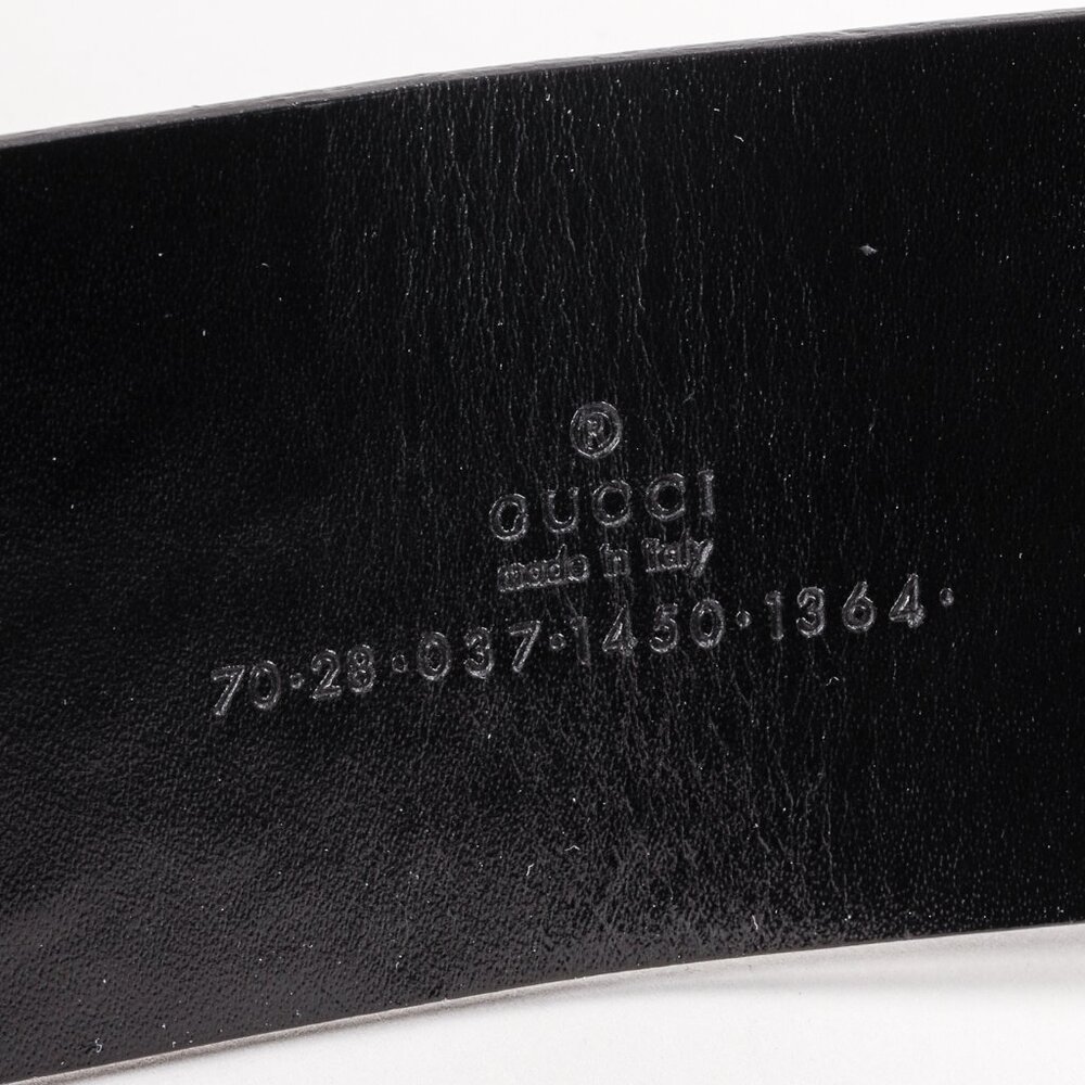 Gucci Black Leather Belt with Gold Hardware - Picture 5 of 5